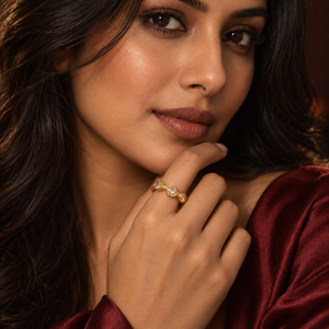 Rings Dual-Tone Polished Eternal Hearts Gold Ring