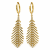 Earrings Gold-Tone Aquamarine Oval Dangle Earrings