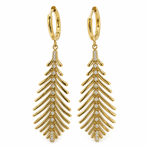 Earrings Gold-Tone Aquamarine Oval Dangle Earrings
