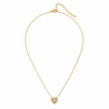 Chain 18K Gold-Plated Minimal Chain with White Heart Crystal Pendant