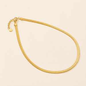 Chains Minimal Gold-Tone Snake Chain for Daily Wear