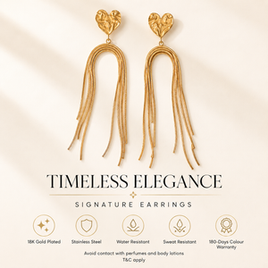 Earrings Gold-Tone Layered Triangle Crystal Earrings - House of Viya