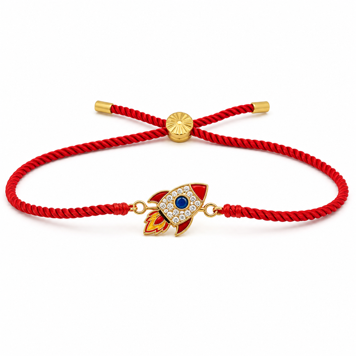 Rakhi Stone-Studded Rocket Motif Kids Character Rakhi