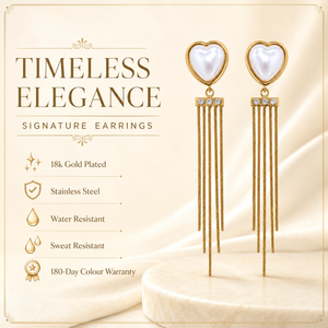 Earrings Gold-Tone V-Shape Geometric Stone Earrings - House of Viya