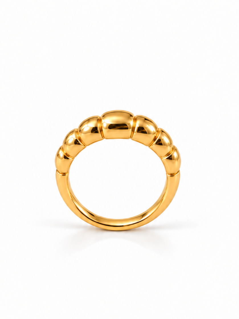 Anti tranish Gold plated Monarch luxe Ring for adults - 1PC