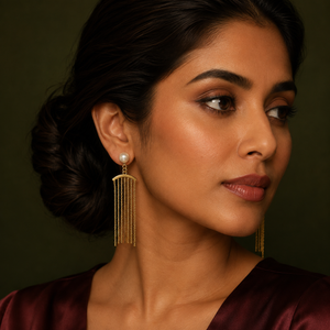 Earrings Gold-Tone Mixed Stone Multi-Charm Earrings - House of Viya