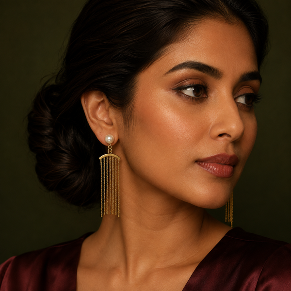 Earrings Gold-Tone Mixed Stone Multi-Charm Earrings - House of Viya