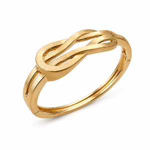 Kadas Gold-Tone Curved Broad Kada