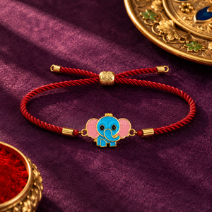 Rakhi Elephant Motif Charm Kids Character Rakhi