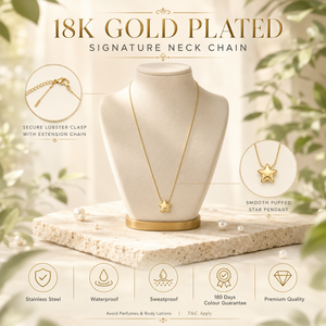 Chain 18K Gold-Plated Fine Chain with Five-Point Star Charm - House of Viya