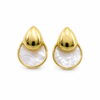 Earrings Gold-Tone Rose Quartz Heart Drop Earrings