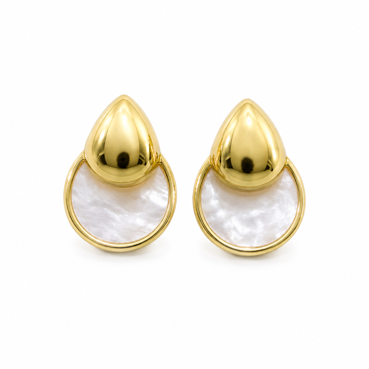 Earrings Gold-Tone Rose Quartz Heart Drop Earrings