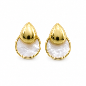 Earrings Gold-Tone Rose Quartz Heart Drop Earrings