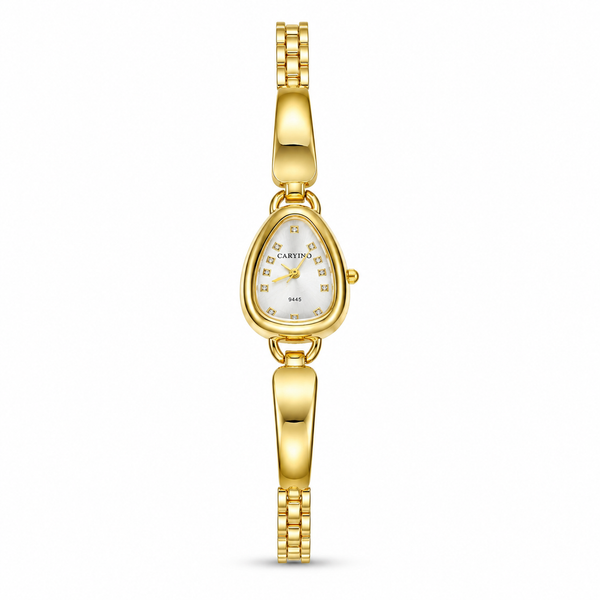 Watches Gold-Tone Pear Shape Dial Crystal Stone Bracelet Watch for Women - House of Viya