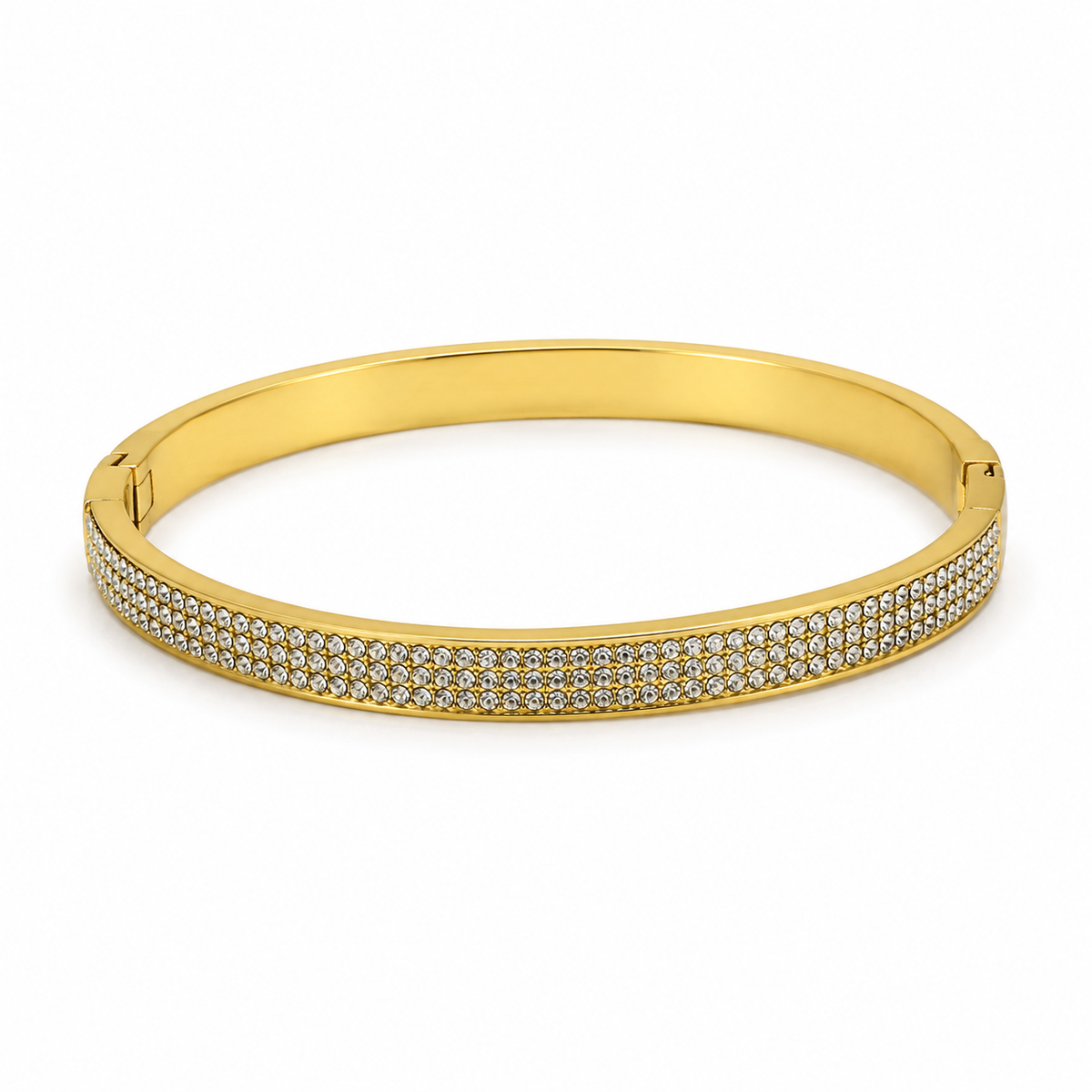 Kadas Gold-Tone Textured Finish Slim Kada for Women