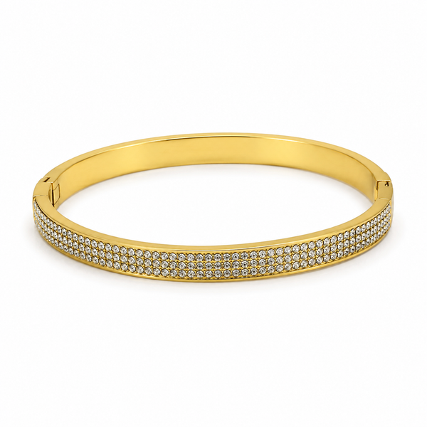 Kadas Gold-Tone Textured Finish Slim Kada for Women - House of Viya