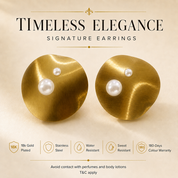 Earrings Gold-Tone Moonstone Teardrop Dangle Earrings - House of Viya