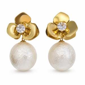 Earrings Gold-Tone Bezel Set Stone Linear Earrings - House of Viya