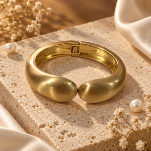 Kadas Gold-Tone Embossed Broad Kada