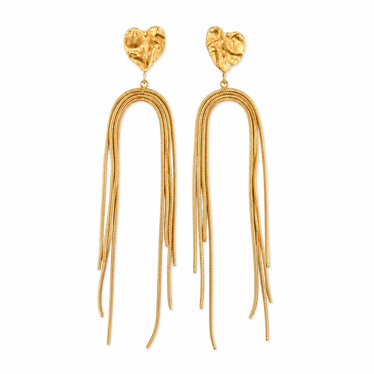 Earrings Gold-Tone Layered Triangle Crystal Earrings