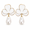 Earrings Gold-Tone Fancy Shaped Crystal Hoop Earrings