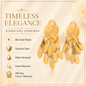 Earrings Gold-Tone Triangle Geometric Crystal Earrings - House of Viya