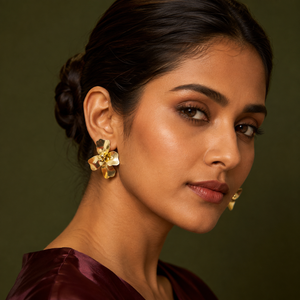 Earrings Gold-Tone Asscher Cut Square Drop Earrings - House of Viya