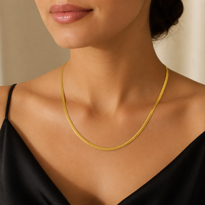 Chains Minimal Gold-Tone Snake Chain for Daily Wear