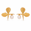 Earrings Gold-Tone Twisted Wire Spiral Crystal Earrings
