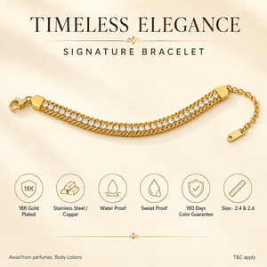 Bracelet Gold-Tone Textured Chain Link with Toggle Clasp