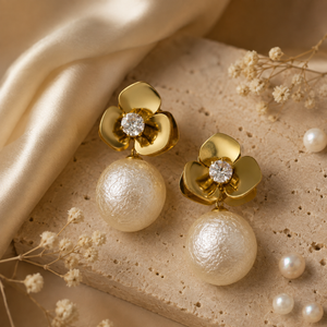 Earrings Gold-Tone Bezel Set Stone Linear Earrings - House of Viya