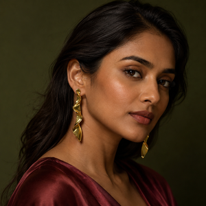 Earrings Gold-Tone Mixed Facet Multi-Stone Earrings - House of Viya