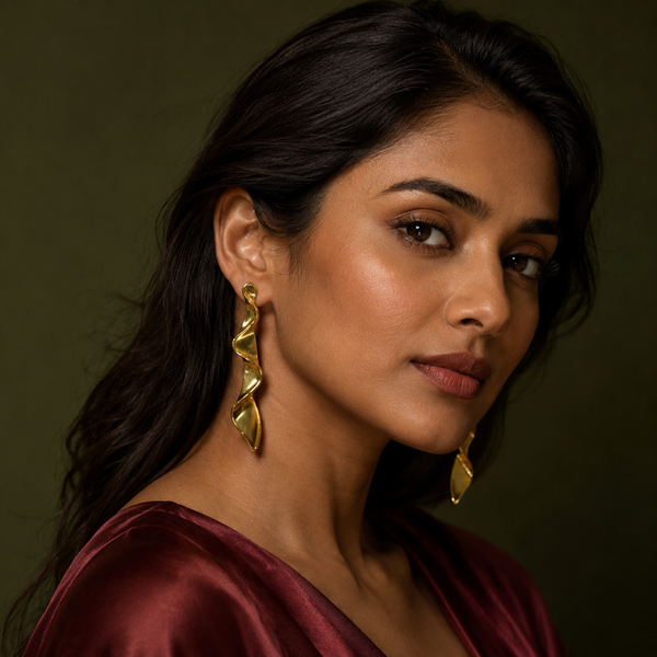 Earrings Gold-Tone Mixed Facet Multi-Stone Earrings - House of Viya