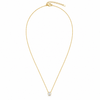 Chains Gold-Tone Chain with White Stone Pendant for Women