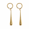 Earrings Gold-Tone Octagon Cut Stone Dangle Earrings
