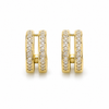 Earrings Gold-Tone Spiral Shell Pattern Earrings