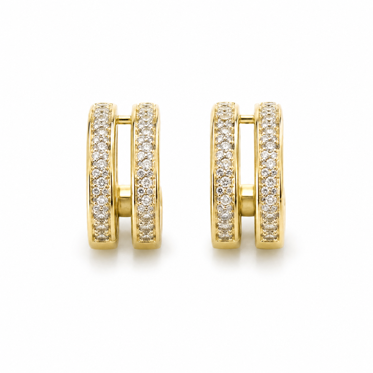 Earrings Gold-Tone Spiral Shell Pattern Earrings