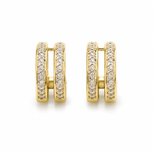 Earrings Gold-Tone Spiral Shell Pattern Earrings - House of Viya