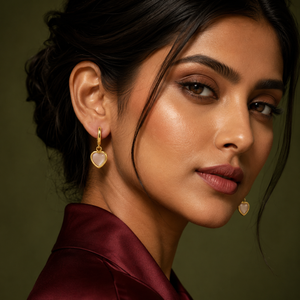 Earrings Gold-Tone Hollow Heart Outline Stud Earrings