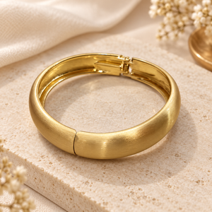 Kadas Gold-Tone Satin Broad Kada