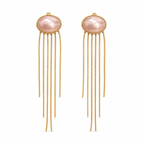Earrings Gold-Tone Gemstone Bar Geometric Earrings - House of Viya