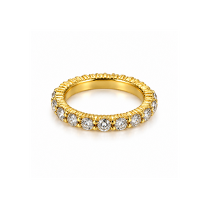 Rings Dual-Tone Polished Yellow Stone Statement Ring