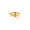 Anti tranish Gold plated fusion loop Ring for adults - 1PC