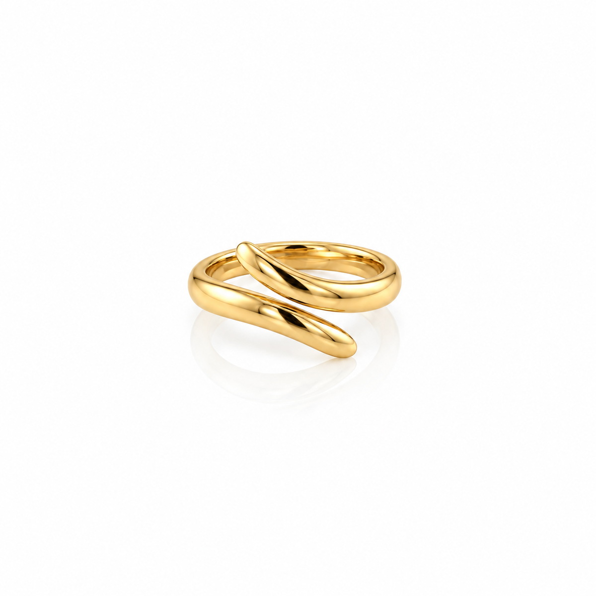 Anti tranish Gold plated fusion loop Ring for adults - 1PC
