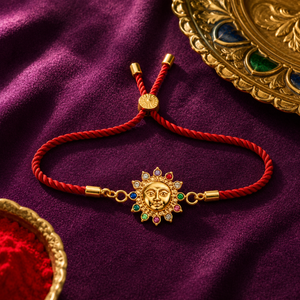 Rakhi Nava Graha Sun Chakra Motif Religious Rakhi
