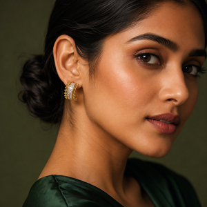 Earrings Gold-Tone Braided Twisted Pattern Earrings - House of Viya