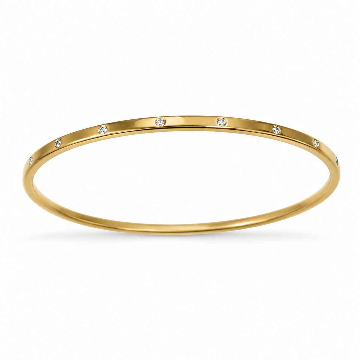 Kadas Gold-Tone Vertical Grooved Textured Kada Bangle for Women