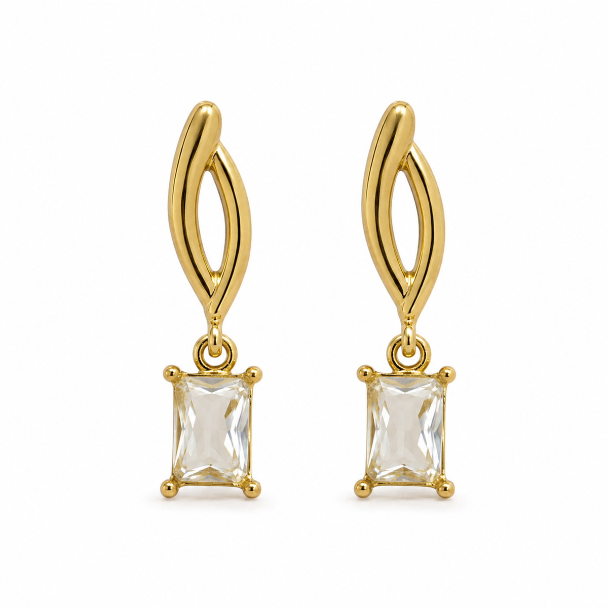 Earrings Gold-Tone Crystal Heart Cluster Earrings