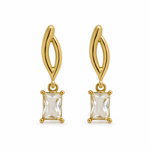 Earrings Gold-Tone Crystal Heart Cluster Earrings - House of Viya