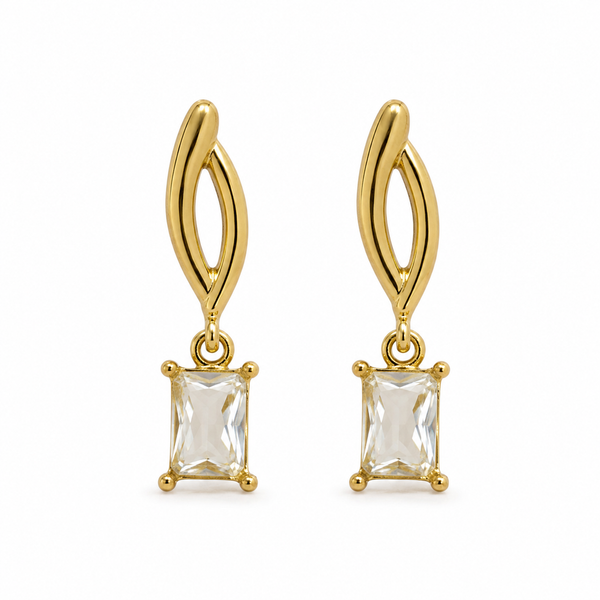 Earrings Gold-Tone Crystal Heart Cluster Earrings - House of Viya